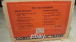 Lionel O Gauge # 6-18002 New York Central 4-6-4 Hudson C8 Unrun 1983 USA Cond