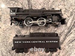 Lionel O Gauge 8635 locomotive à vapeur du système central de New York avec tender Trainsounds