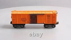 Lionel X6454 Vintage O New York Central Orange Boxcar translates to 'Wagon de marchandises orange Lionel X6454 de collection O New York Central' in French.