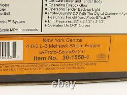 MTH 30-1558-1 New York Central Mohawk Locomotive à vapeur avec Protosound 2 LN