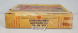 Marx Le train Streamlined Mercury New York Central, ensemble de locomotives, voitures, rails, et boîte