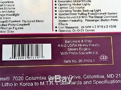 Mth 20-3103-1 Premier B & O 4-6-2 Usra Lourd Pacific Steam Engine Proto-sound 2.0