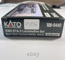N Kato New York Central 4008 4022 Emd E7a 2 Locomoto 2set 20th Century Limited 4