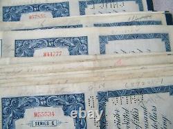 New York Central Railroad Co. Obligations Hypothécaires, Lot de 24, Bleu
