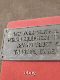 New York Central Railroad Equipment 1964 Panneau Publicitaire Non Nettoyé