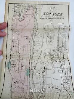 New York City Manhattan Central Park avec Propriétaires 1868 Rogers Shannon lg. Plan de la ville