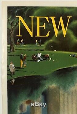 Original Vintage Mini Poster Greyhound New York Central Park Voyage 11 X 14