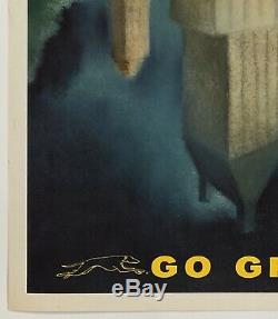 Original Vintage Mini Poster Greyhound New York Central Park Voyage 11 X 14