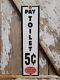 Panneau En Porcelaine Vintage Du Système Ferroviaire New York Central Train Pay Toilet Railroad Oil Gas