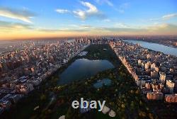 Photographie aérienne d'art fin de Central Park à l'aube à New York City