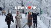 Promenade Enneigée à New York En 4k Lors De La Tempête De Neige à Manhattan En Février 2024