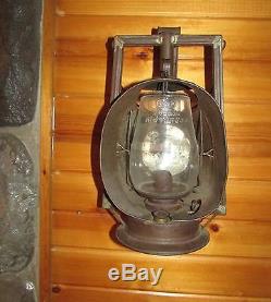 Rare Début 1900 New York Central Railroad Dietz Acme Inspecteur Lampe Lanterne