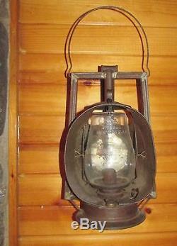 Rare Début 1900 New York Central Railroad Dietz Acme Inspecteur Lampe Lanterne
