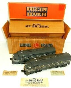 Rare Lionel Trains # 2354 New York Central F-3 Diesel 3 Boîtes & Extras Originales