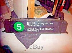 Rare Nyc Subway Sign Box Brooklyn Bridge Grand Central Station Penn Ny Rouleau Connexion