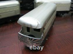Vintage Marx Train Set New York Central Tin Litho Silver Cars Dans La Boîte Des Années 1950
