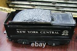 Vintage Marx Train Set New York Central Tin Litho Silver Cars Dans La Boîte Des Années 1950