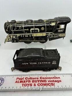 Vintage Rare Marx New York Central 897 Train Engine Locomotive With Tender Litho
 <br/>
 

 
<br/>	
 Translation: Vintage Rare Marx New York Central 897 Moteur de train Locomotive avec Tender Litho